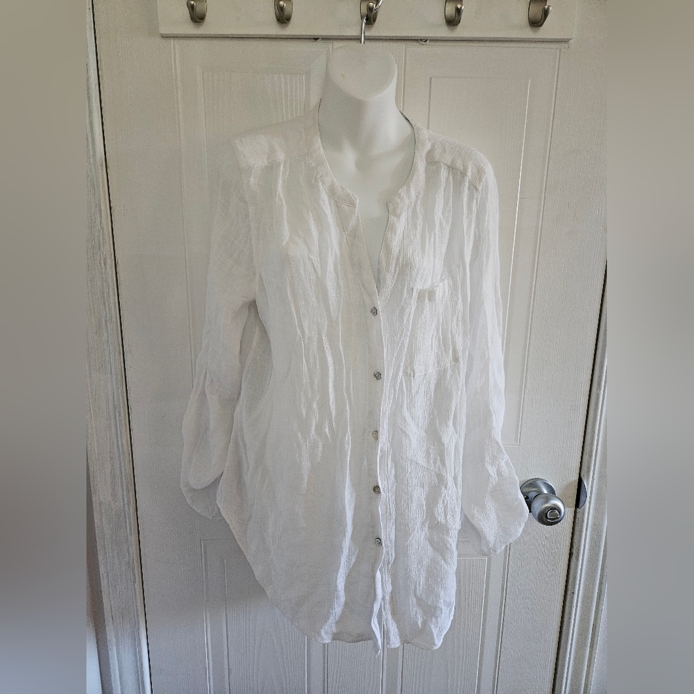 Zac & Rachel White Button-Down Shirt